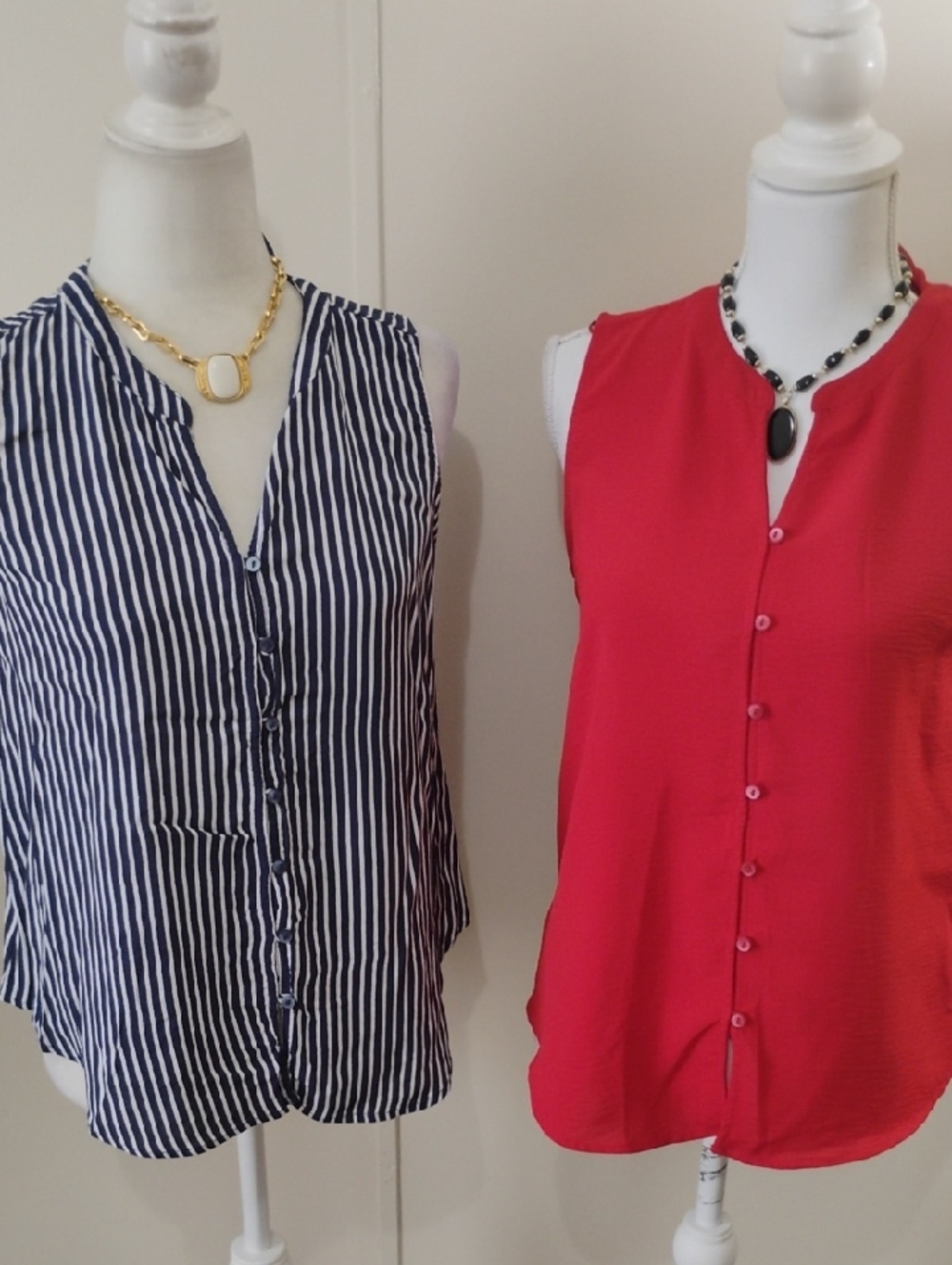 Liz Claiborne Sleeveless Button-Front Tops